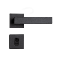 Fechadura Pado  Retro  Roseta Quadrada Preta Externa - Casa das Fechaduras