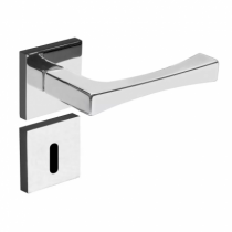 Fechadura Pado  Vivaldi  Roseta Quadrada Cromada Interna - Casa das Fechaduras