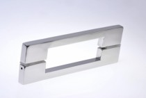 Puxador Duplo Para Porta Vidro/Madeira/Metal - Munique INOX 1 metro - Casa das Fechaduras