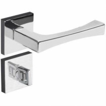 Fechadura Pado  Vivaldi  Roseta Quadrada Cromada Banheiro - Casa das Fechaduras