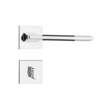 Fechadura Pado Sara Roseta Quadrada Cromada Banheiro - Casa das Fechaduras