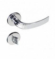 Fechadura Pado Copa Roseta Redonda Cromada Banheiro - Casa das Fechaduras