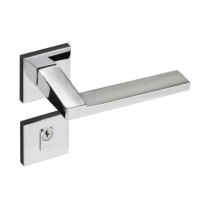 Fechadura Pado Chopin Roseta Quadrada Cromada Externa - Casa das Fechaduras