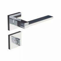 Fechadura Pado Nina Roseta Quadrada Cromada Banheiro - Casa das Fechaduras