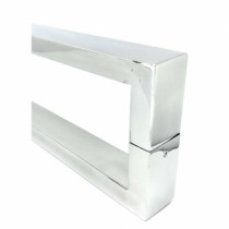 Puxador Duplo Reto Para Porta  Vidro/Madeira/Metal- 40/20 INOX 80cm - Casa das Fechaduras