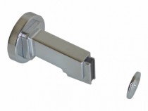 Prendedor de Porta Magnético Chão ou Parede Zamac União Mundial CROMADO - Casa das Fechaduras