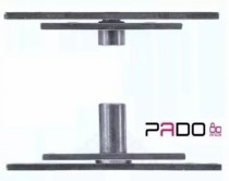 Dobradiça Pivotante Pado em Aço Inoxidável com Rolamento Suporta Até 350kg - Casa das Fechaduras