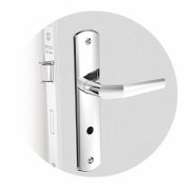 Fechadura Soprano Pop Line Broca 40x53 com espelho E26 Cromado Banheiro - Casa das Fechaduras